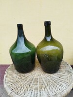 Green wine bottle, demison