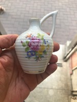 Herend porcelain jug with flower pattern, water bottle 10 cm