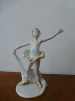 Ritka narancssárga tütüs porcelán balerina