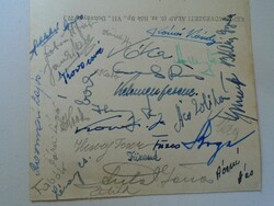 D197365 Pécs 1954 - many signatures - sent to Pestszentlőrinc dianoczki