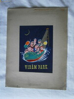 László Káldor (1905 - 1963) amusement park poster design 21x15 cm