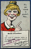 Antik groteszk humoros grafikus képeslap