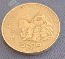 1985. Mexikó 200 peso,  Az 1910-es forradalom 75. évfordulója (606)