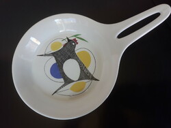 Vintage Figgjo Flint norvég design Tyúkos porcelán serpenyő