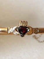 Antique 9ct rolled gold claddagh bracelet