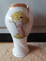 Hand-painted porcelain vase with an oriental pattern