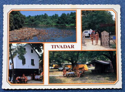 Tivadar - beach / bathers - photo mosaic postcard - 1994 run