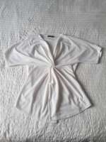 Elegant white women's top with bat sleeves (booohoo, size 38)