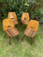 Tatra Nabytok chairs designed by Antonin Suman with a dining table as a gift - mid century