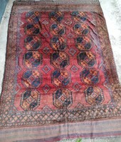 Antique, huge! Afghan ersari or karakalpak carpet! Handmade! From the second half of the 19th century!