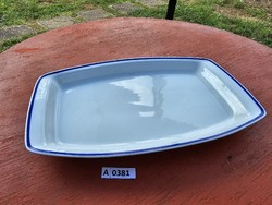 A0381 Alföldi kék szélű pecsenyés tál 31x19 cm
