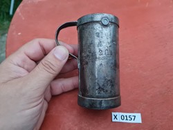 X0157 tinned iron 2 dl drink measure 10.5 cm