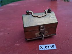 X0159 copper jewelry box 7x5x5.5 cm