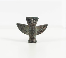Mini metal owl figurine - totem animal statue