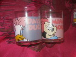 Minnie mouse and daisy duck glass cup