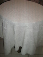 Beautiful special lace curtain or bedspread sewn on white silk
