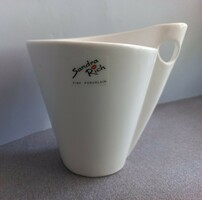 Special shape white large (0.5 l) mug, glass sandra rich collection