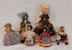6 Old dolls 14-29 cm