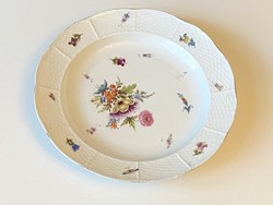 Antique Old Herend porcelain plate from 1884-1896 with bouquet fleur decoration