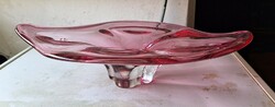 Mid century Czech bohemia cristal glass center piece bowl --josef hospodka cdhribska--xl-37 cm!!!