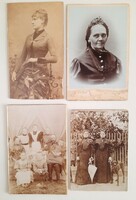 4 db antik cabinet fotó, 1880-as évek (1250 Ft./db)
