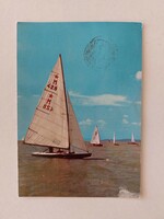Régi képeslap 1972 Balaton fotó levelezőlap vitorlások