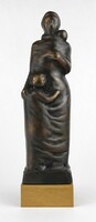1N911 Anya gyermekével jelzett bronz szobor 27.5 cm