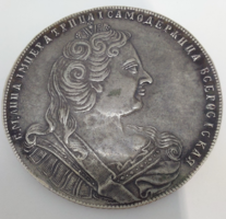 239T. 800‰ Silver 28.2G Russian Empire 1 Ruble Anna Ivanovna - 1730, authentic copy