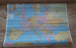 Map of Europe laminated on both sides 90x125 cm