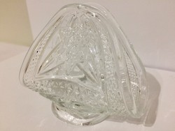 Vintage kristály-üveg szalvétatartó