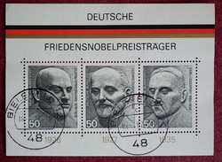 1975. Németország - Béke-Nobeldíjasok blokk (2,50 Euró)