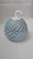 Vintage porcelán ananász formájú bonbonier, aranyozott díszítéssel