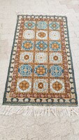 Previously restored, antique medallion hand-knotted Afghan rug 168*89 cm
