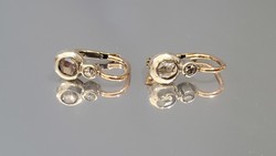Antique 14k gold buton women's diamond earrings 1.94 g