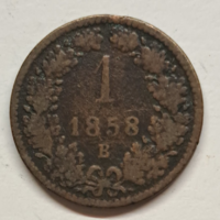 1858 Ausztria 1 Krajcár B (388)