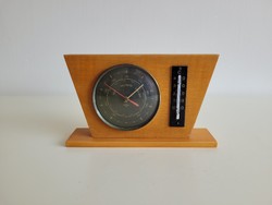 Régi retro asztali barométer hőmérő mid century dekoráció
