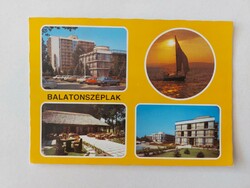 Old postcard Balatonszéplak photo postcard 1988