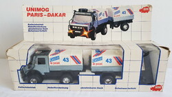 Retro 1982 Dickie távos Mercedes UNIMOG teherautó dobozában