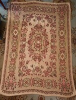 Antik szövött, selyemfényű asztalterítő, textil