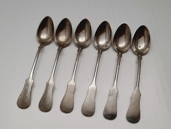 Alpaca coffee spoons, violin shape, length: 12 cm, 6 in one.