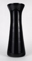 1N956 large black blown glass vase 26 cm