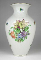 1N947 Régi 1964-es hibátlan virág mintás Herendi porcelán váza 23 cm