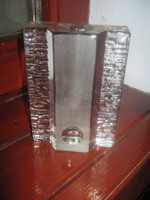 Walther block glass vase solifleur vase