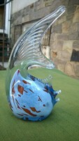 MTARFA-Glassblowers-Máltai művészi üveggyár -fújt üveghal-üvegfigura 18 cm
