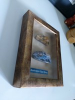 2 Australian opal minerals in a thick frame