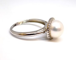 Gyöngyös fehér arany gyűrű (ZAL-Au105808)