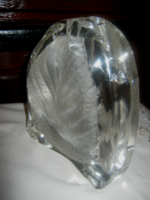 Vintage blokk üvegváza solifleur váza