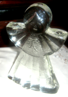 Vintage angyal jég  üveg gyertyatartó