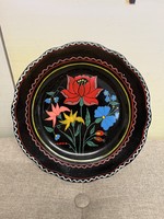 Zsolnay Virágmintás Porcelán Fali Dísztál A55
