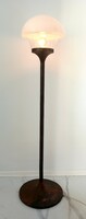 Bauhaus bronze floor lamp with Murano shade, vintage design negotiable